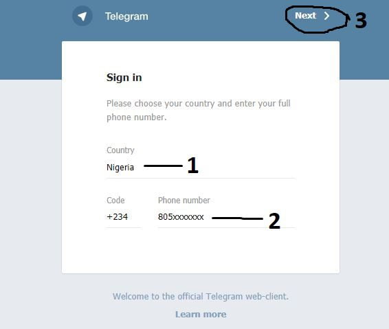 How to Sign in Telegram Web